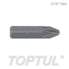 5/16" Hex Shank Pozi Insert Bits 0