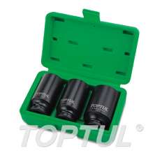 3PCS 1/2" DR. Hub Nut Deep Impact Socket Set 0